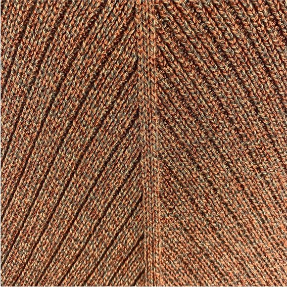 Sigrid Olsen Small Sweater Tank Orange Sleeveless Fall Viscose V Neck - Picture 5 of 6